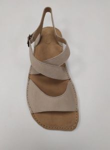 Barefoot kožené sandále béžové 01 shora