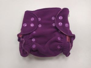 Breberka - Vrchné nohavičky fleece S - patenty | fialová