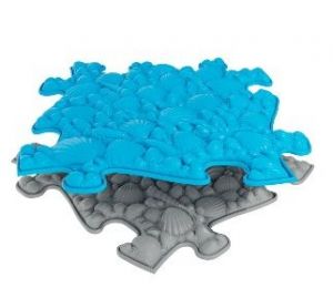Ortopedická podlaha MUFFIK puzzle Lastury měkké | modrá, šedé