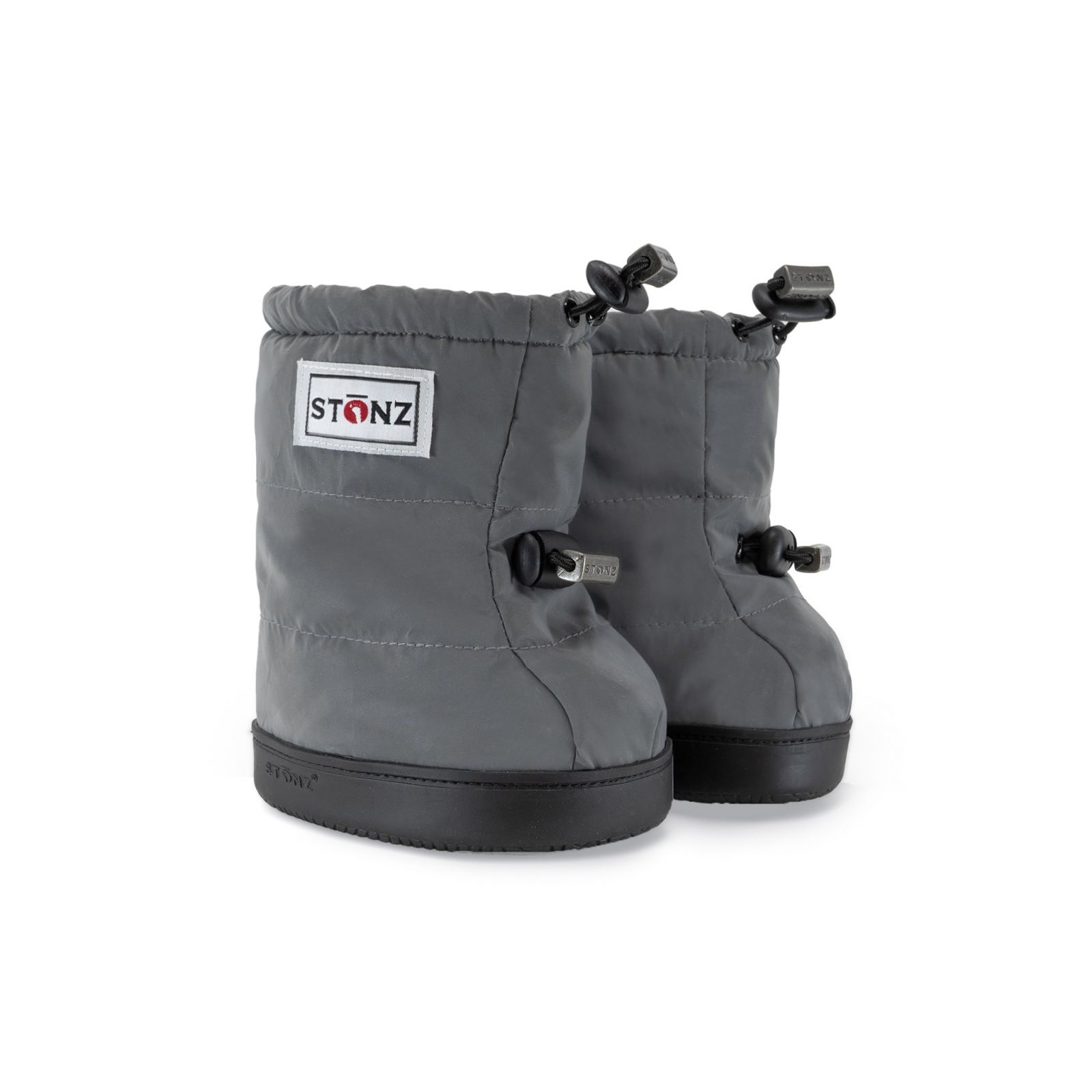 Barefoot boty Stonz Puffer Booties - Reflective Silver