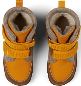 Dětské barefoot botičky Affenzahn Minimal Midboot Wool Tiger - Brown/Yellow shora