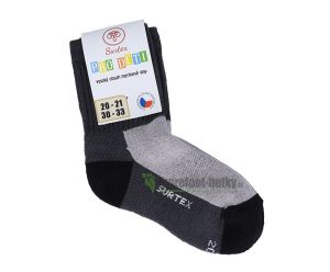 Detské SURTEX merino športové ponožky froté - šedé | 18-19 cm, 22-23 cm