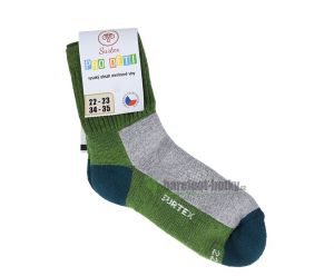 Dětské Surtex merino sportovní ponožky froté - zelené