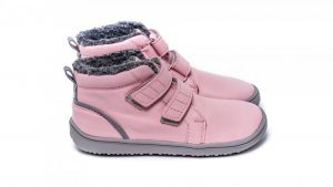 Dětské zimní barefoot boty Be Lenka Penguin - Pink bok