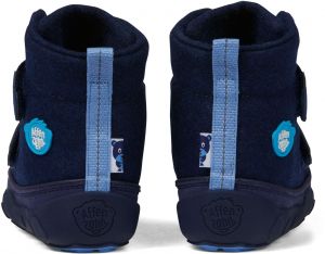 Dětské barefoot botičky Affenzahn Minimal Midboot Wool Bear - Blue zezadu