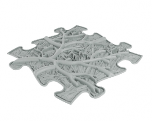 Podlaha MUFFIK puzzle korene mäkké | hnědé, šedé