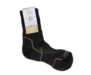 SURTEX merino ponožky froté tmavo hnedé - voľný lem