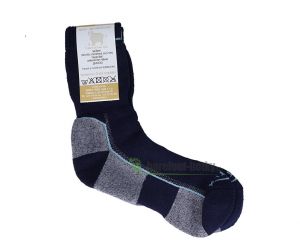 Surtex ponožky froté - 90% merino - čierno-šedo-tyrkysové | 46-48