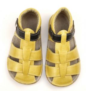 Ef barefoot sandálky - žluté shora