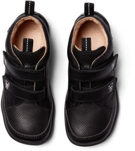 Dětské barefoot botičky Affenzahn Lowcut Leather Panther-Triple Black shora