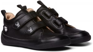 Dětské barefoot botičky Affenzahn Lowcut Leather Panther-Triple Black pár