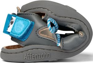 Dětské barefoot sandály Affenzahn Sandal Leather Dog-Grey ohebnost
