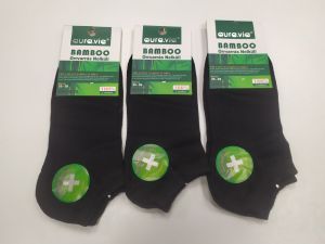 Bambusové ponožky kotníkové AURA VIA - dámske čierne | 35-38
