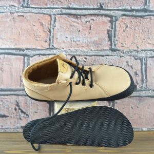 Celoročné topánky - Bosé Pegresky pre dospelých - béžová s čiernym okopeme