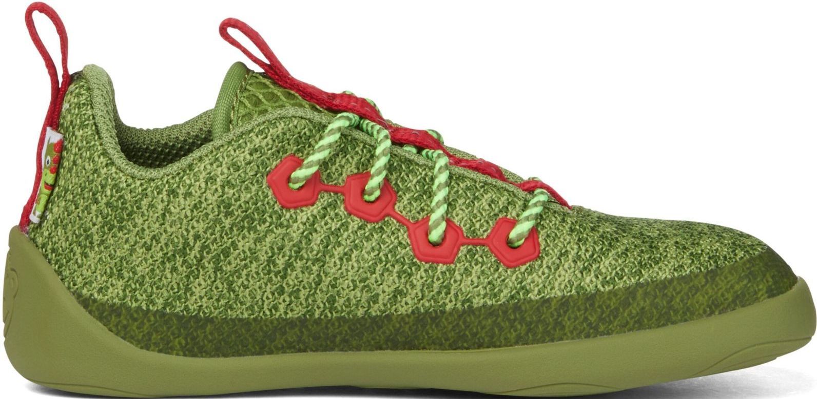 Dětské barefoot boty Affenzahn Lowcut Knit Dragon-Green - tkaničky