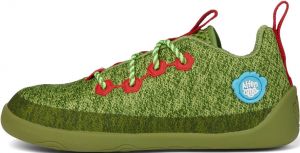 Dětské barefoot boty Affenzahn Lowcut Knit Dragon-Green - tkaničky bok