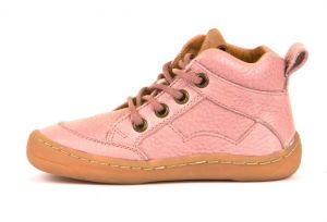 Froddo barefoot kotníkové celoroční boty pink - tkaničky bok