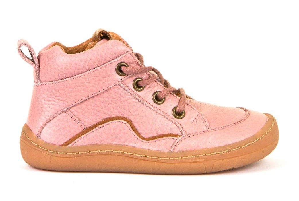 Froddo barefoot kotníkové celoroční boty pink - tkaničky