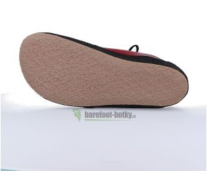 Barefoot kožené topánky Pegres BF71 - červená