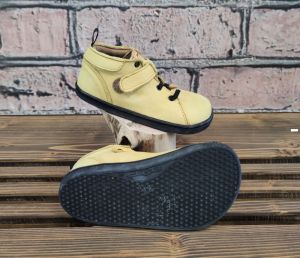 Barefoot kožené boty Pegres BF52 - žlutá podrážka