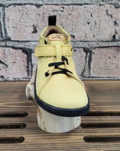 Barefoot kožené boty Pegres BF52 - žlutá zepředu