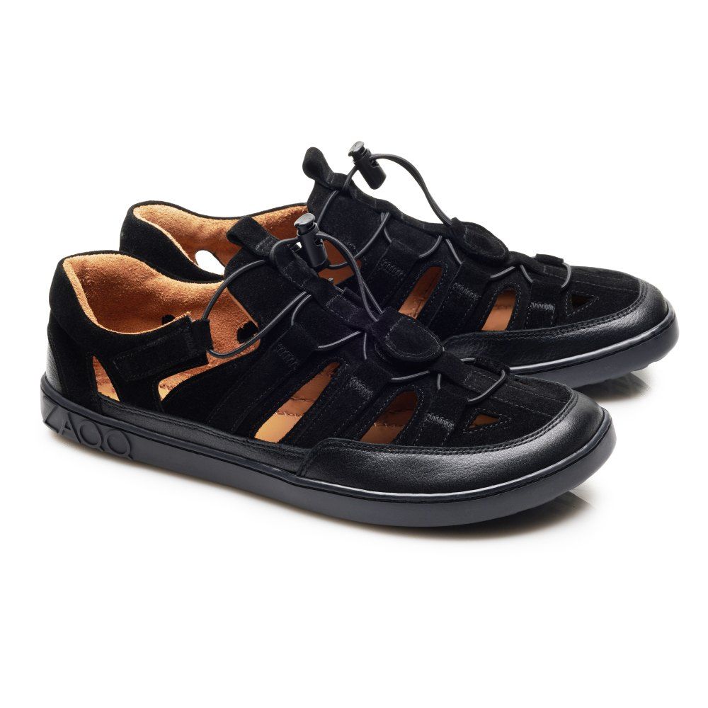 Sportovní kožené sandále ZAQQ QLEAR Black
