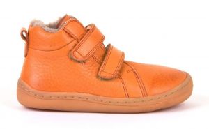 Froddo barefoot zimné členkové topánky orange s pravým kožúškom | 20