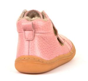 Froddo barefoot zimní kotníkové boty pink zezadu