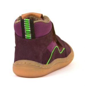 Froddo barefoot zimní kotníkové boty purple zezadu