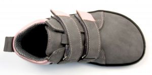 Barefoot kožené celoroční boty EF Bea grey rose shora