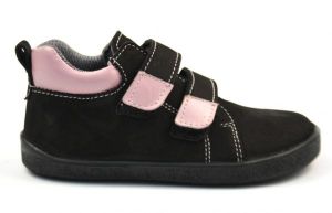 Barefoot kožené celoročné topánky EF Bibi Black Rose | 26, 27, 28, 29, 30, 32, 33