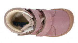 Barefoot zimní boty Koel4kids - Emil - old pink shora