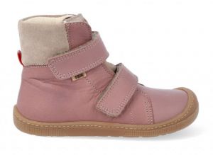 Barefoot zimné topánky Koel4kids - Emil - old pink | 28