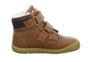 Lurchi zimné barefoot topánky - NOBBY nappa cognac | 22, 27, 28, 29, 30, 32