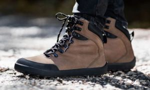 Zimní barefoot boty Be Lenka Ranger - Dark Brown na noze
