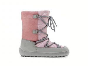 Detské zimné barefoot snehule Be Lenka Snowfox - Pink Grey