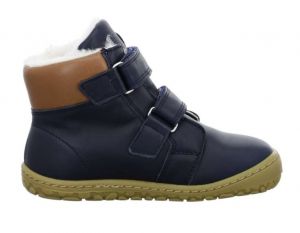 Lurchi zimné barefoot topánky - Nobby nappa navy