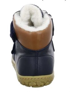 Lurchi zimní barefoot boty - Nobby nappa navy zezadu