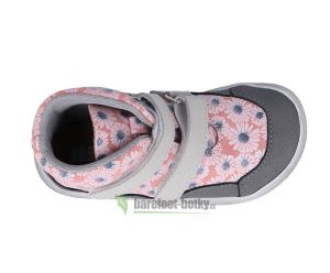 Jonap barefoot boty Bella S růžové kytka shora