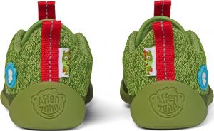 Dětské barefoot boty Affenzahn Happy Knit Dragon - green/red zezadu