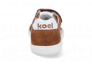 Barefoot celoroční boty Koel4kids - Deran cognac zezadu