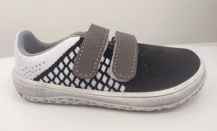 Jonap barefoot tenisky Knitt 3D - černobílé