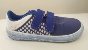 Jonap barefoot tenisky Knitt 3D - modrobiele | 24, 26, 28, 29, 30