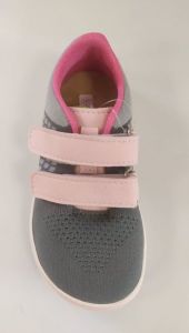 Jonap barefoot tenisky Knitt 3D - šedorůžové shora