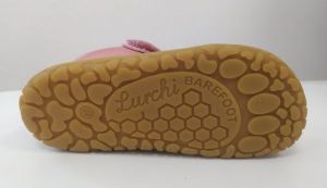 Lurchi celoroční barefoot boty - Nael nappa rosa podrážka