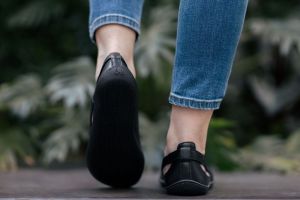 Barefoot balerínky Be Lenka Bellissima - all black na noze podrážka