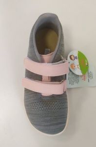 Jonap barefoot tenisky Knitt 3D - šedorůžový melír shora