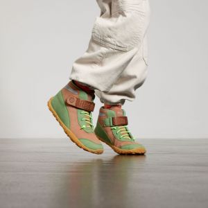 Dětské barefoot boty Affenzahn Vegan Dreamer - green na noze