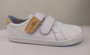 Barefoot kožené topánky Pegres BF54 - biele | 25, 26