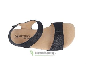 Protetika barefoot sandále Belita čierne lesklé